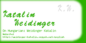 katalin weidinger business card